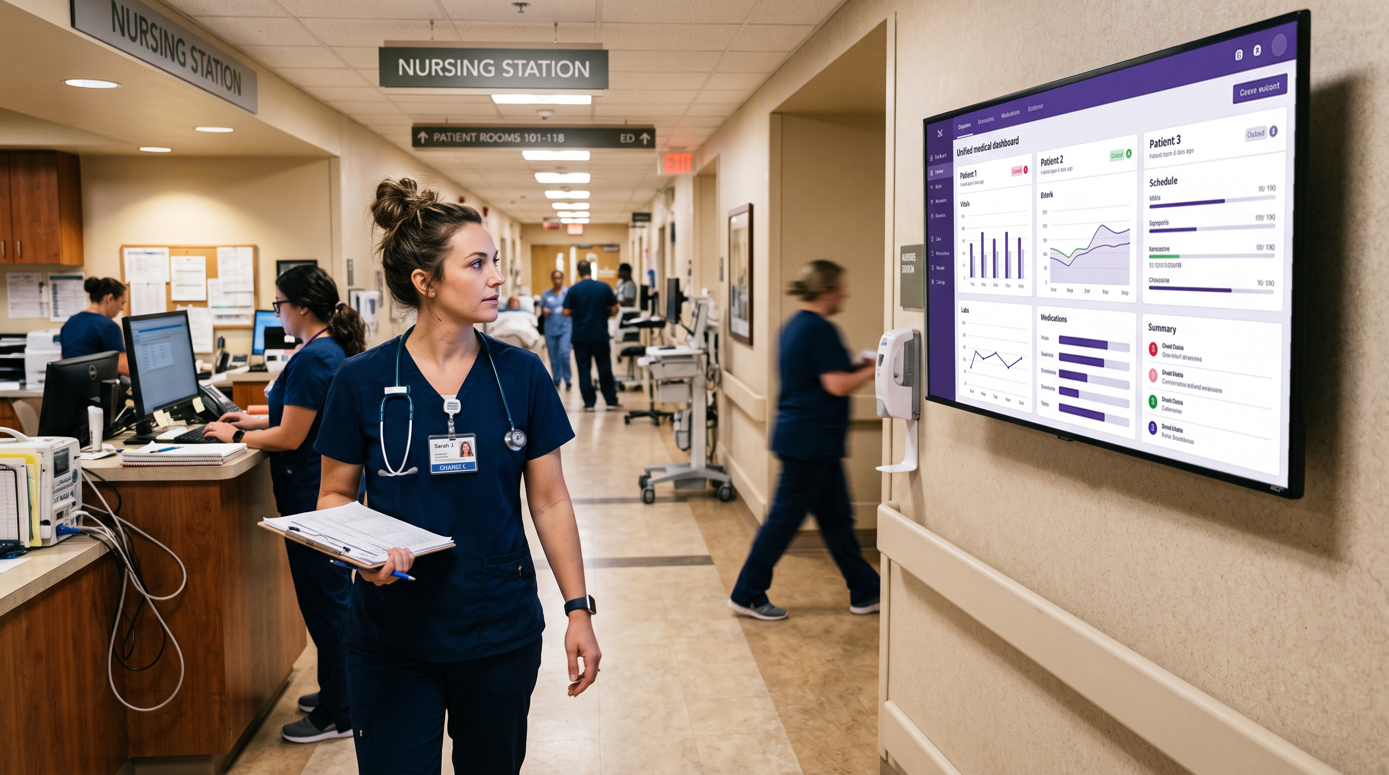 A rural community hospital's live operations view
